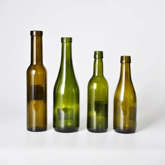 Jingna 330 ml/500 ml logo personnalisé bon marché clair bière/vin/alcool/bouteilles en verre kombucha avec bouchon couronne